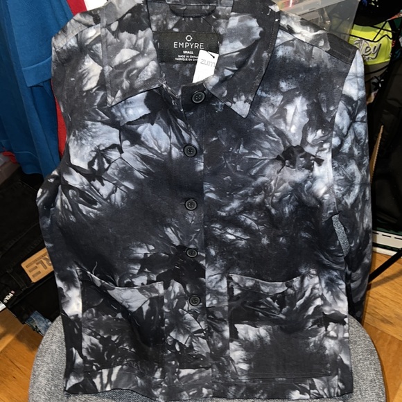 Empyre Auden Black Tie Dye Canvas Jacket Small NWT - Picture 5 of 5